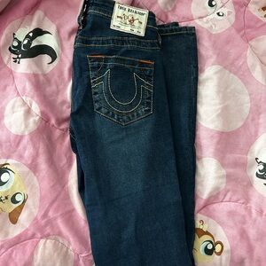True Religion Indigo Jeans with Contrast Stitching